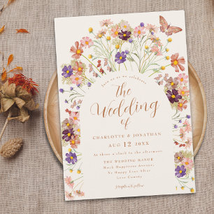 Convites Casamento Floral Rustic Fall Fall