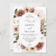 Convites Casamento Floral Rustic Neutral Boho (Frente)