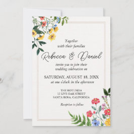 Convites Casamento Floral Rustic Neutral Boho