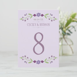 Convites Casamento Floral Rustic Purple e Green
