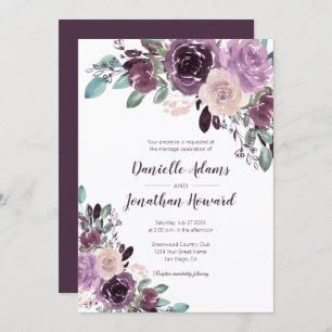 Convites Casamento Floral Rustic Sangria