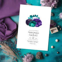 Casamento Floral Rustic Violet e Turquoise