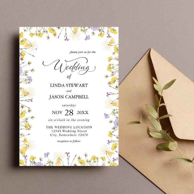 Convites Casamento Floral Rustic Watercolor Personalizado (Criador carregado)