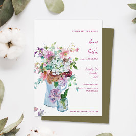Convites Casamento Floral Rustic Wildflower
