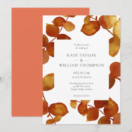 Convites Casamento Floral Rústico Elegante de Eucalipto