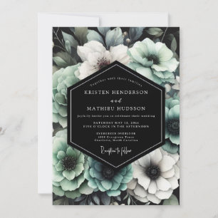Convites Casamento Floral Salvia Mal-humorado