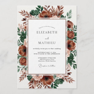 Convites Casamento Floral Sienna Pintura