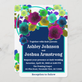 Convites casamento floral simples