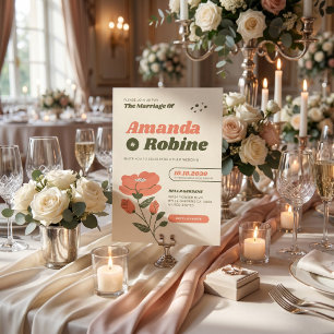 Convites Casamento Floral Simples