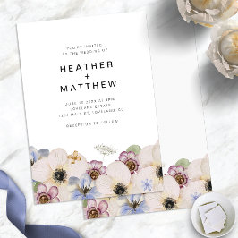 Convites Casamento Floral Simples Boho