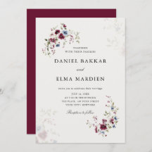 Casamento Floral Simples e Moderno Burgundy Boho