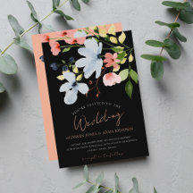 Casamento Floral Simples Preto e Rosa