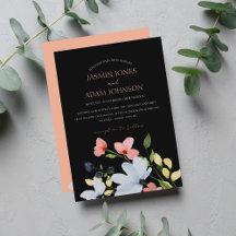 Casamento Floral Simples Preto e Rosa