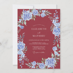 Convites Casamento Floral Sofisticado em Marrom