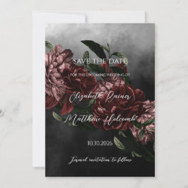 Convites Casamento Floral Temperamental Salve a Data com có
