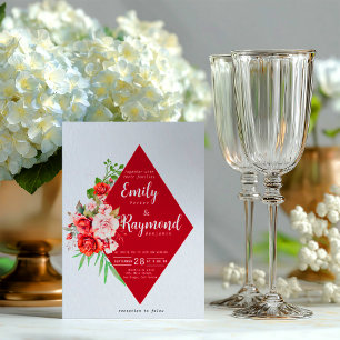 Convites Casamento Floral Terracota Burgundy Blush