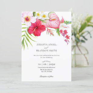 Convites Casamento floral tropical