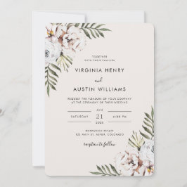 Convites Casamento Floral Tropical