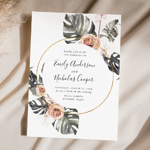 Convites Casamento Floral Tropical Boho