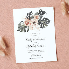 Convites Casamento Floral Tropical Boho