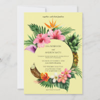 Casamento Floral Tropical Havaiana - Amarelo