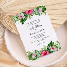 Casamento Floral Tropical Watercolor