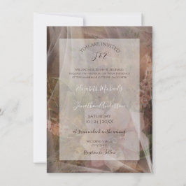 Convites Casamento Floral Vellum Mal-humorado