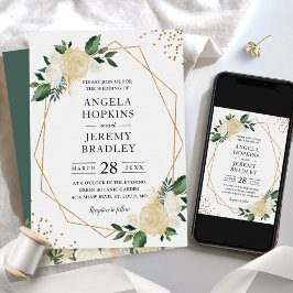 Convites Casamento Floral Verde com a Natureza da Imagem Ge