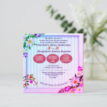 Casamento Floral Verde e Rosa Gradiente Elegante