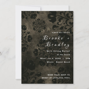 Convites Casamento Floral Verde Oliva