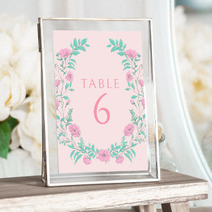 Convites Casamento floral verde-rosa, cor-de-rosa, da Boêmi