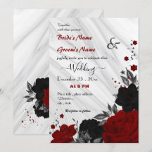 casamento floral vermelho e preto