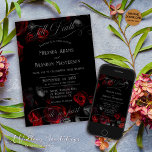 Convites Casamento Floral Vermelho e Preto Elegante Persona<br><div class="desc">Apresentando os Convites de Casamento Floral Vermelho e Negro Elegante, uma fusão encantadora de elegância e charme gótico. Esses belos convites são feitos em tons robustos, pretos e vermelhos, misturados com designs florais opulentes que definem o tom para um evento inesquecível. Uma união perfeita do romantismo tradicional e da intriga...</div>