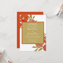 Casamento Floral Vermelho Laranja Dourado Boêmio O
