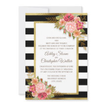 Casamento Floral Vermelho Rosa Preto Branco Dourad