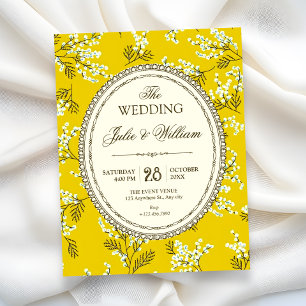 Convites Casamento floral vintage