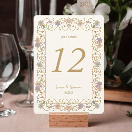 Convites Casamento Floral Vintage Elegante Rococó Revival