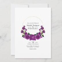 Casamento Floral Vintage em Roxo e Dourado