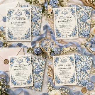 Convites Casamento Floral Vintage Something Blue