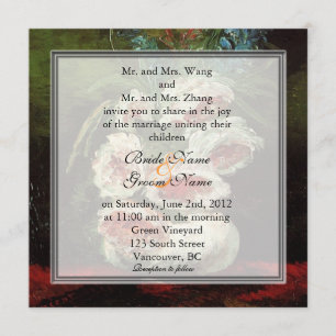 Convites Casamento floral vintage, Van Gogh