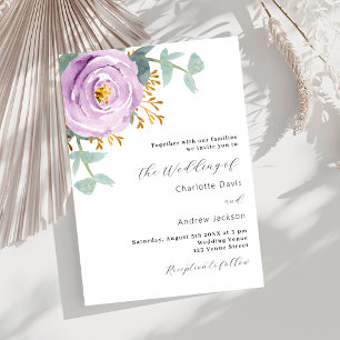 Convites Casamento floral violeta