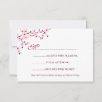 Casamento Flores de Cerejeira Rosa Branco RSVP