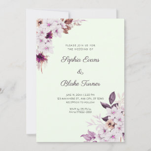 Convites Casamento Flores Rosa Branco Rústico Boho Verde Cl
