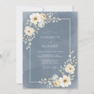 Convites Casamento Florescer Slate