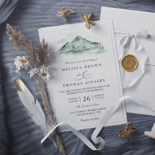 Convites Casamento Floresta Montanha Árvores Pinheiro Rústi