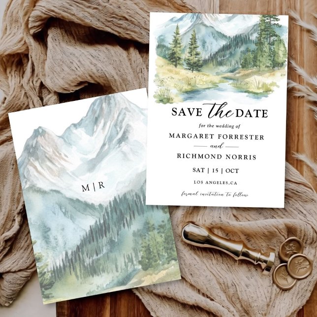 Convites Casamento Floresta Montanhesa Boho Rústico Salvar  (Criador carregado)