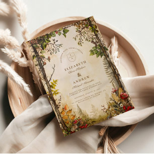 Convites Casamento Floresta Outonal