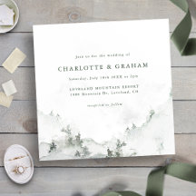 Casamento Floresta Simples Aquarela