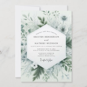 Convites Casamento Floresta Verde Musgo