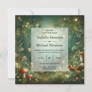 Convites Casamento Florestal Encantado Emerald Green